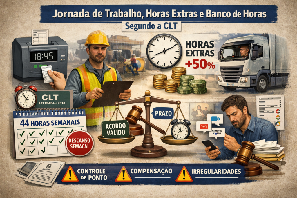 COMO A CLT DEFINE JORNADA DE TRABALHO, HORAS EXTRAS E BANCO DE HORAS ...
